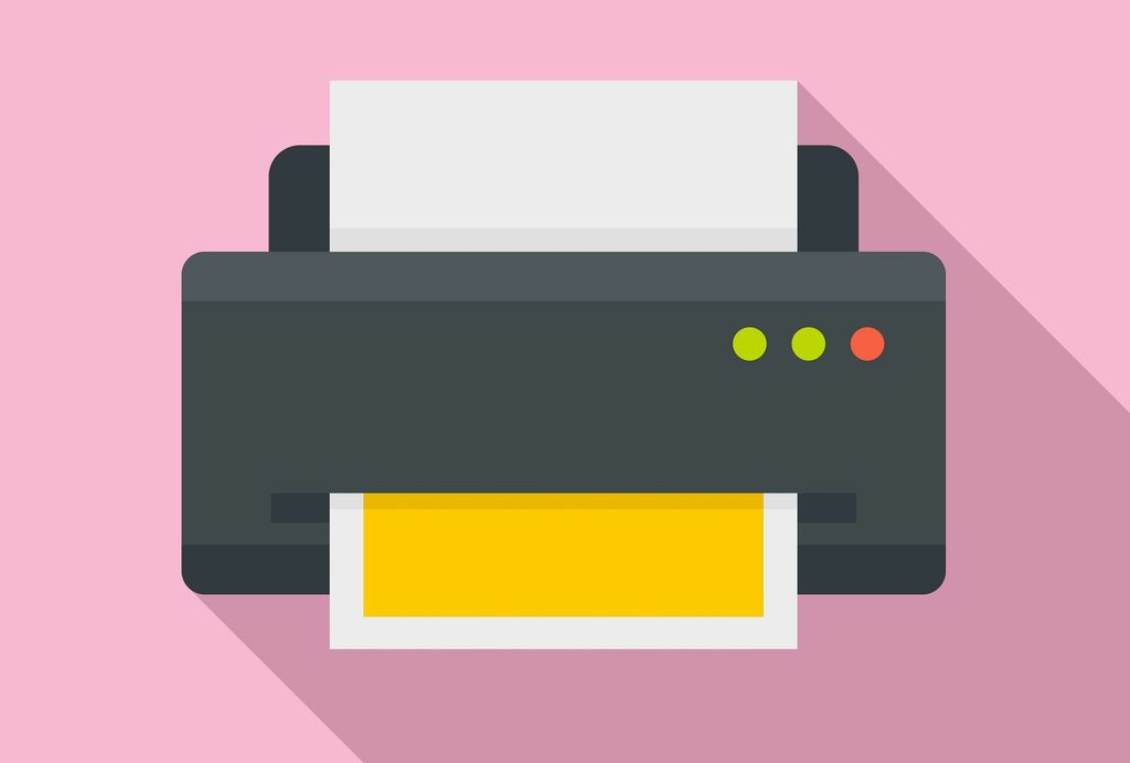 Home printer icon. Flat illustration of home printer vector icon for web design