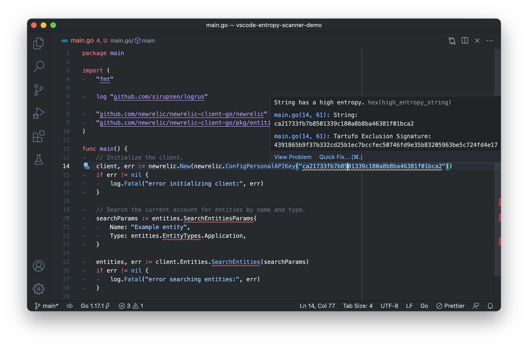 VSCode extension screenshot