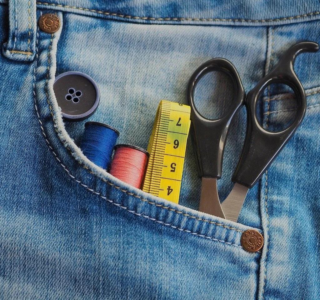 Close-up Shot of a Pocket Holding Various Tools