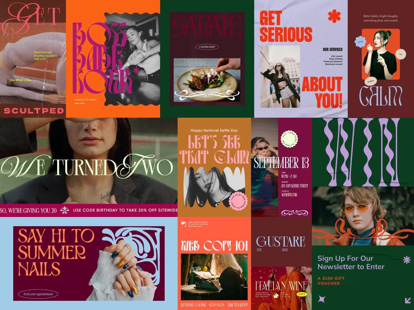 Digital design trends for 2026 - Retro Luxe Rebellion