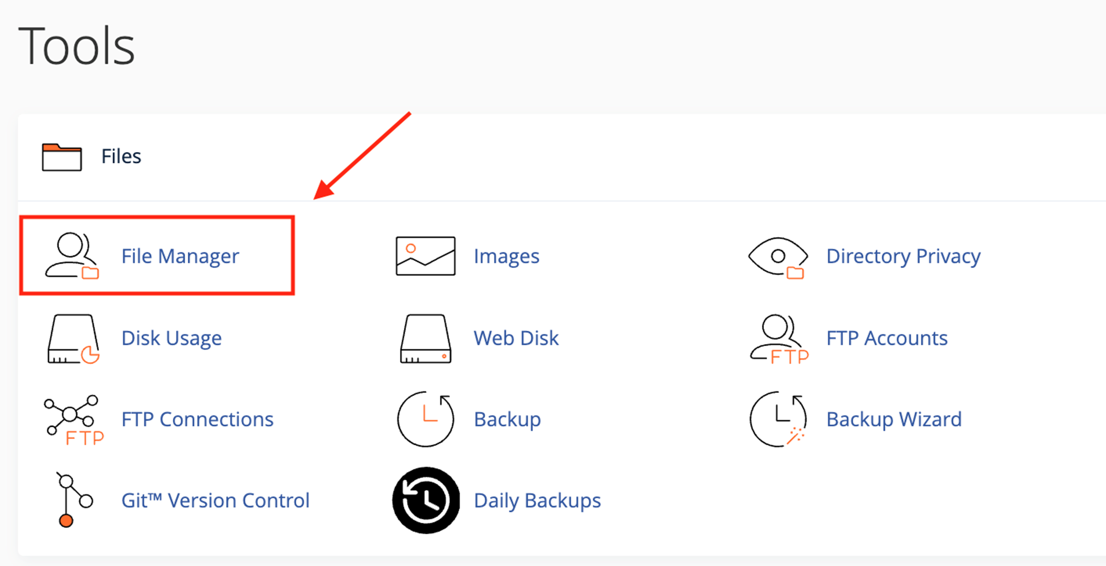 Uploading via cpanel - file manager