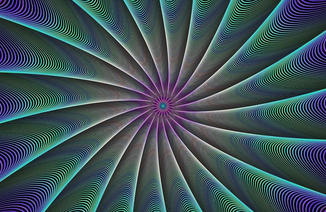 An Abstract Illustration Shows Lines Swirling around a Focal Point.