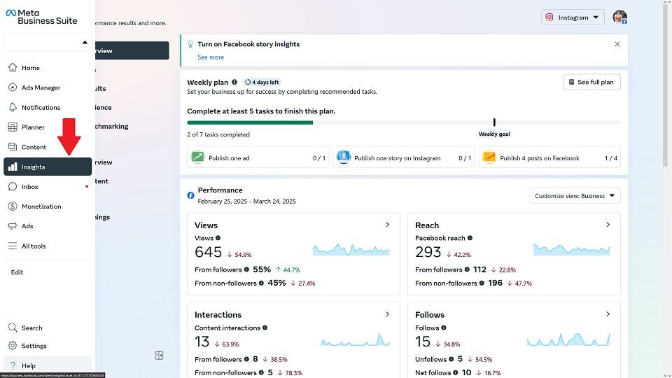 When To Post On Instagram Insights Button