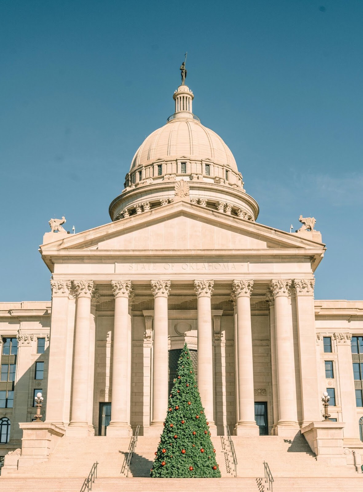 A Portrait Photo Featuring the Oklahoma State Capitol