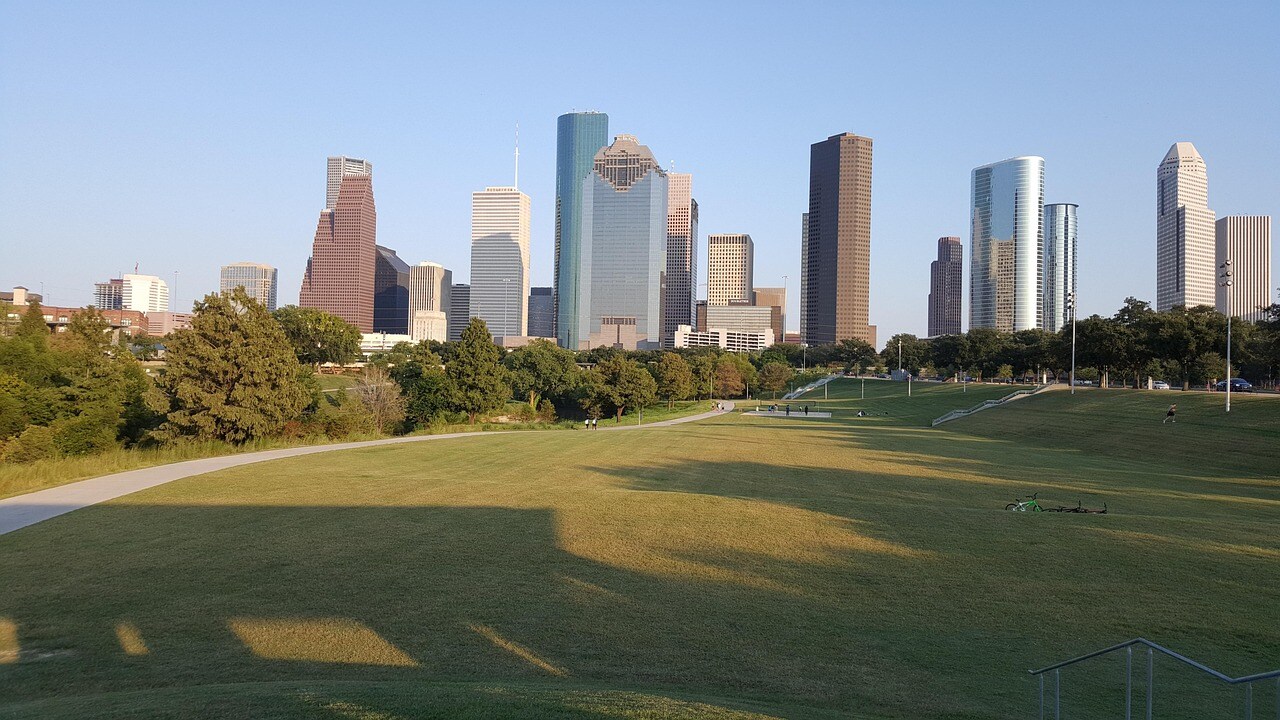 A Landscape Photo Featuring the Houston Skyline