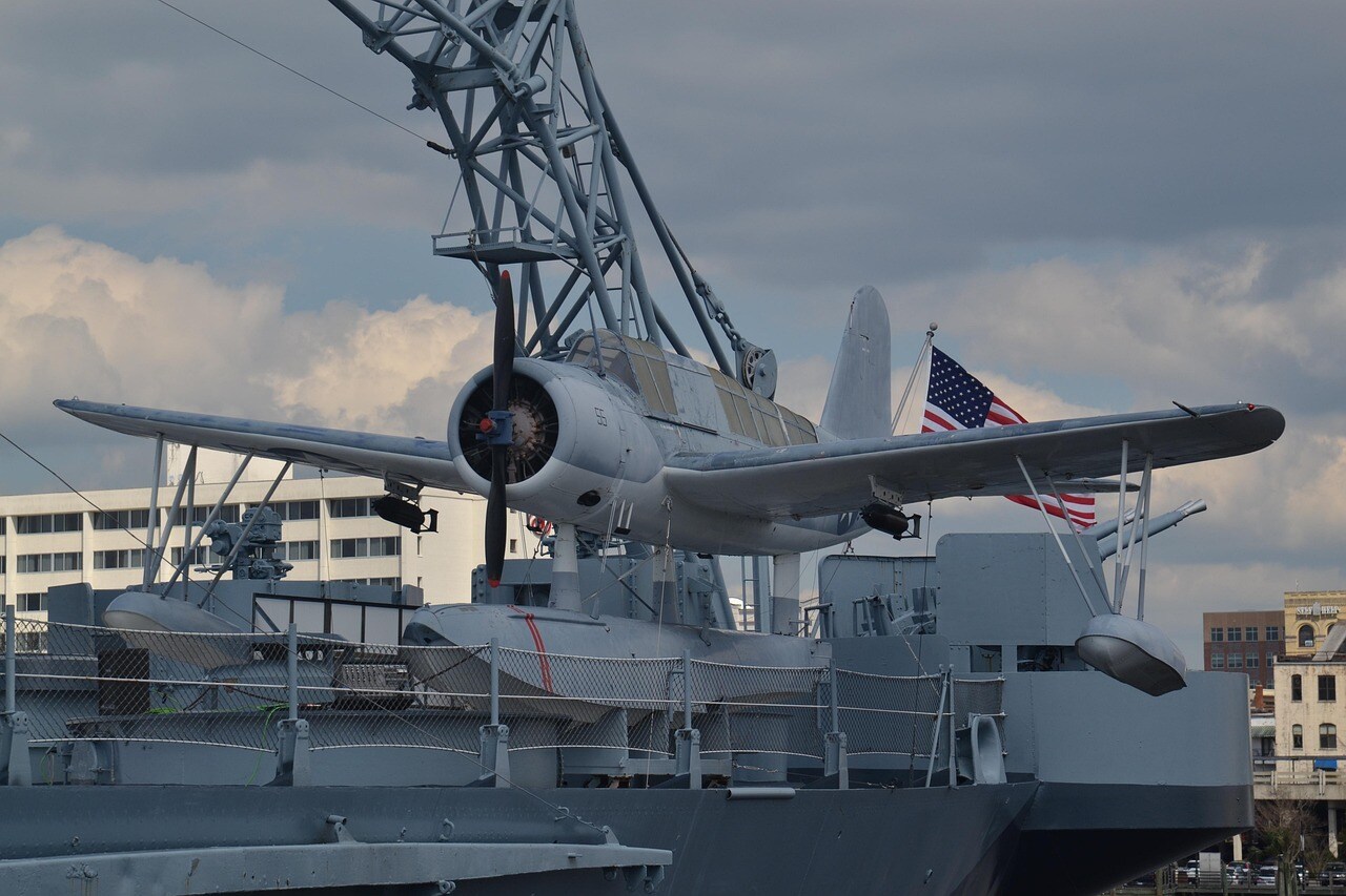 A Tightly Framed Shot of the USS North Carolina Museum