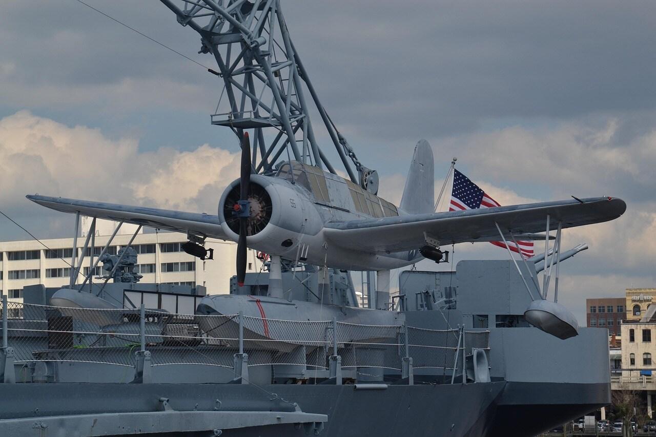 A Tightly Framed Shot of the USS North Carolina Museum