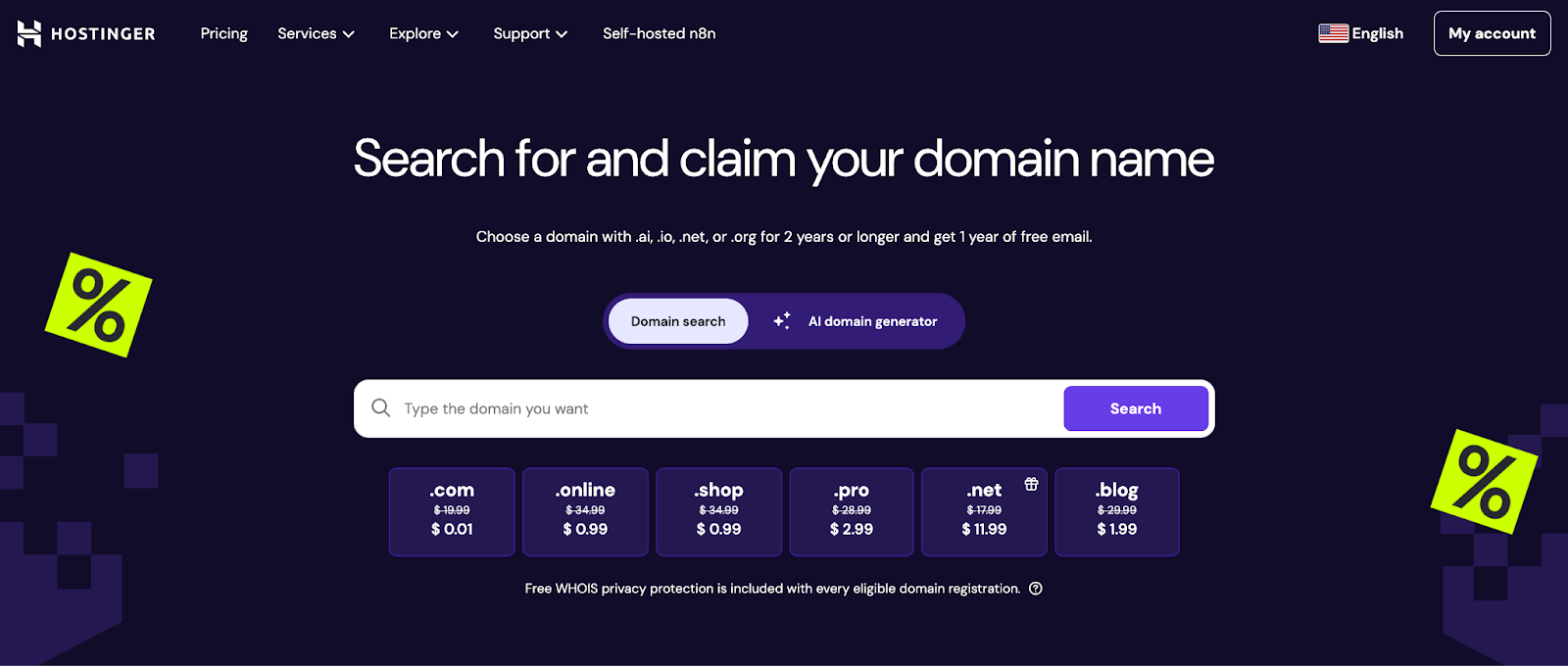 8 best domain registrars of 2026 - Hostinger