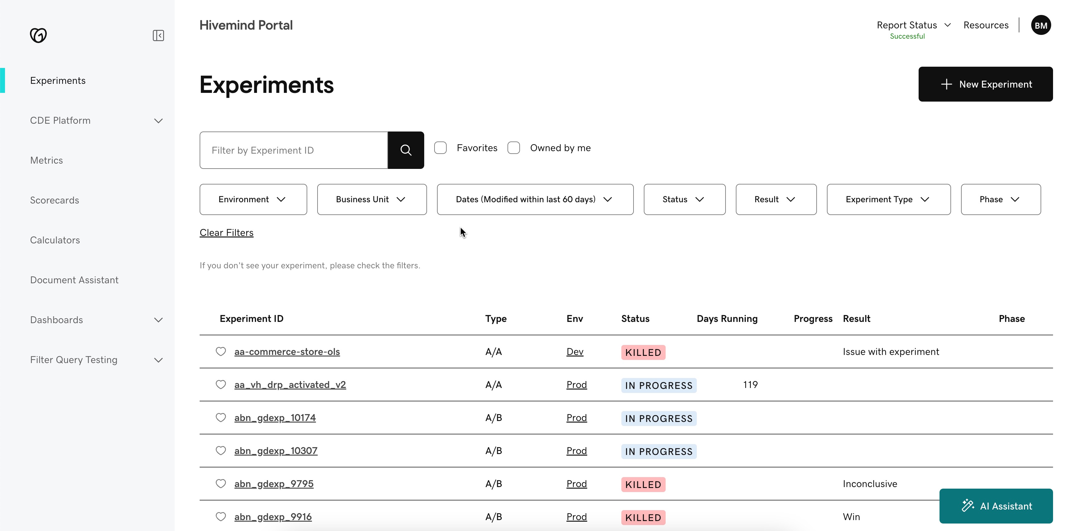 Image of GoDaddy's Hivemind UI