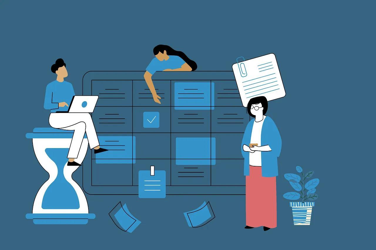 An Illustration Depicts a Team Working Together