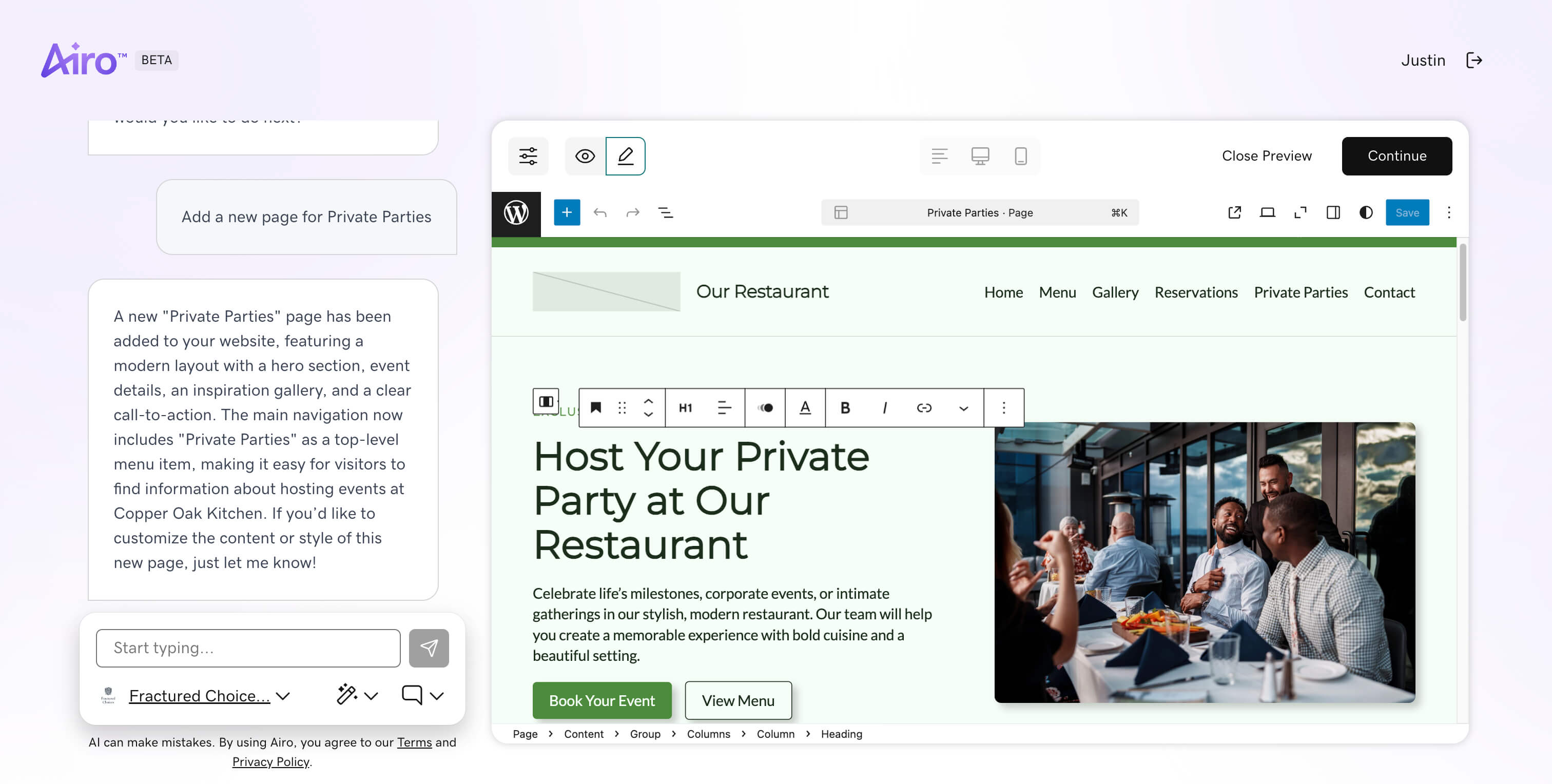 ai for wordpress, graphical user interface, text, application