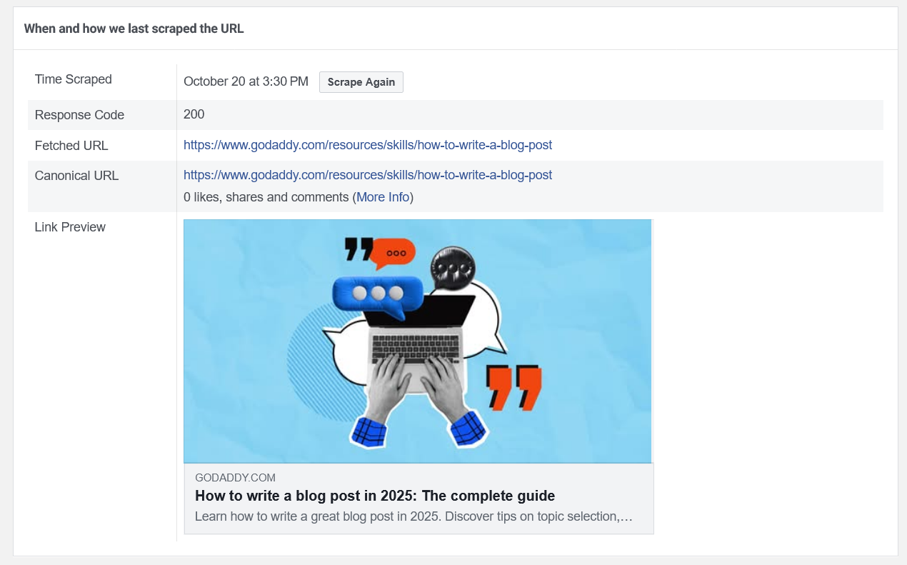 open graph user interafec