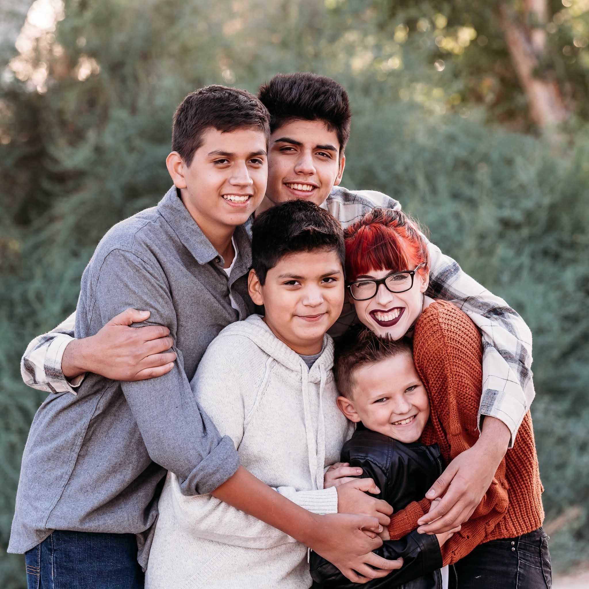 a group of people posing for a photo