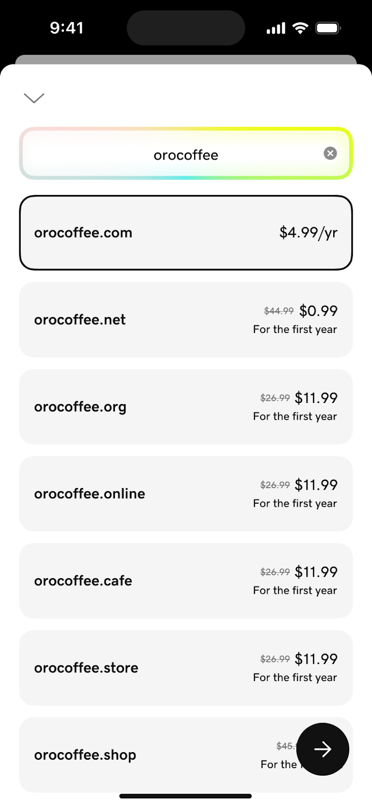 GoDaddy App - Domain management