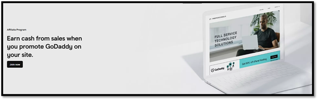 The GoDaddy Affiliate Program allows you to earn commissions for qualified sales on products like domains, hosting, and website builders, with payouts that can reach up to $150 per sale, depending on the product.