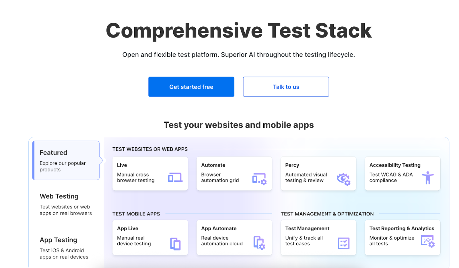 A Screenshot Displays the BrowserStack Homepage