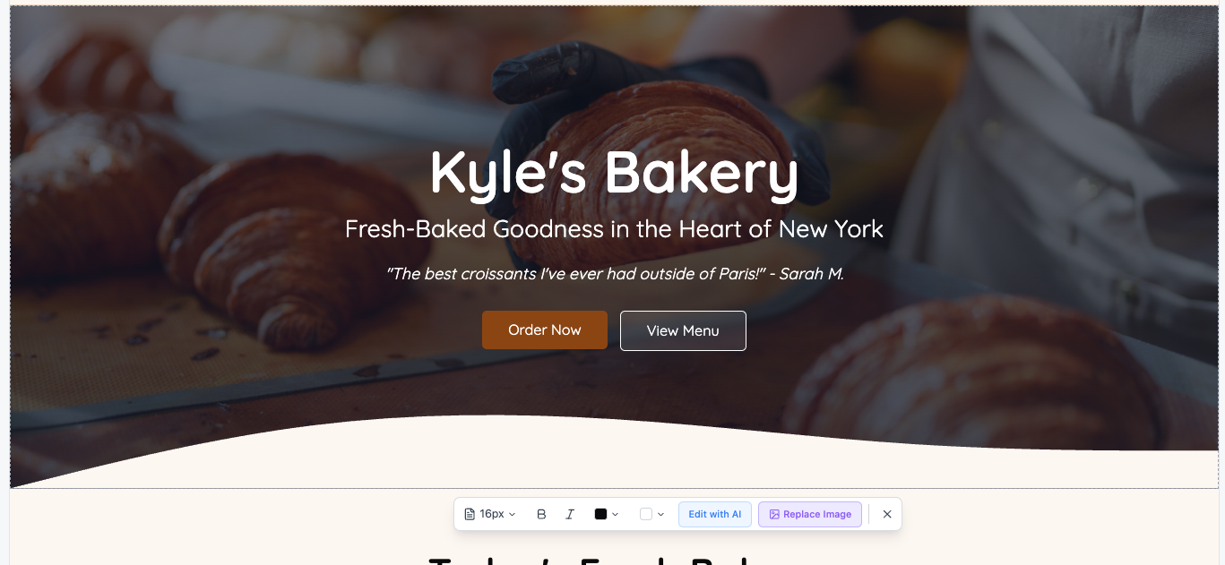 GoDaddy Airo® AI Builder  Media and storage management