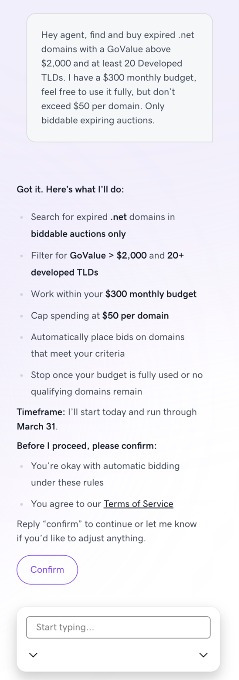 screenshot image that shows a concept for automated bidding