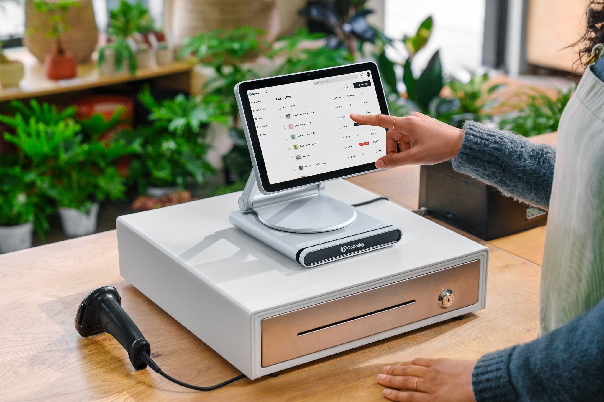 A POS System Sites on a Countertop