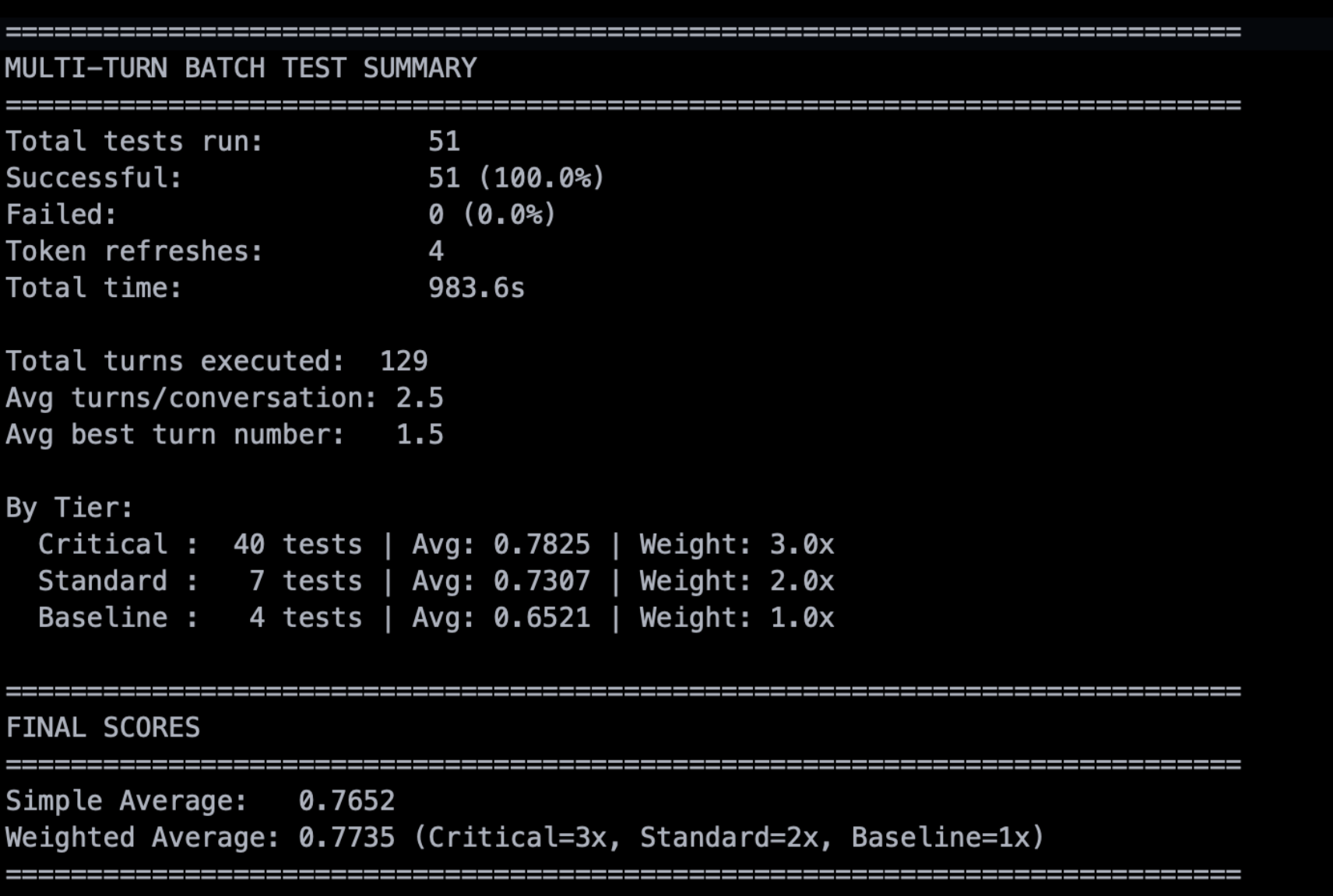 screenshot of terminal output
