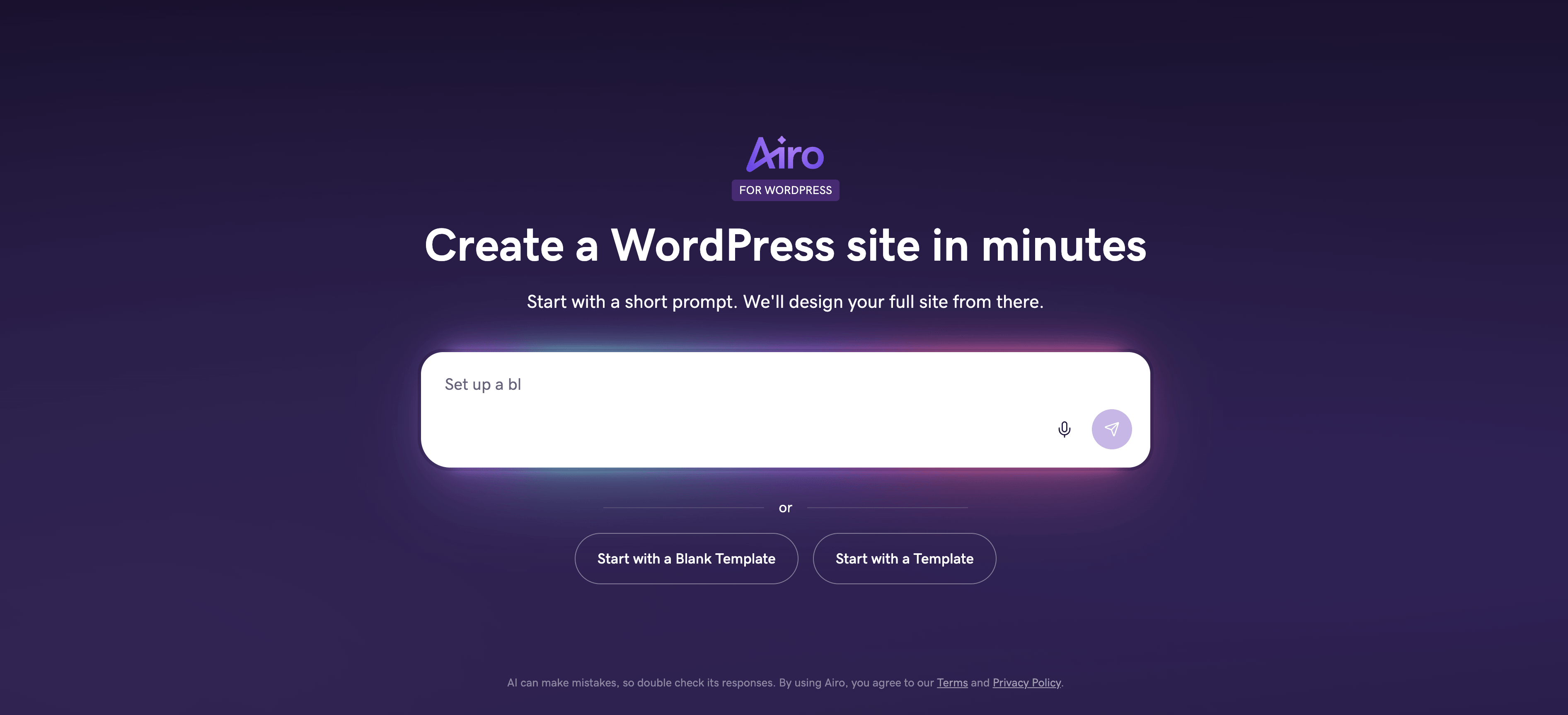 airo for wordpress