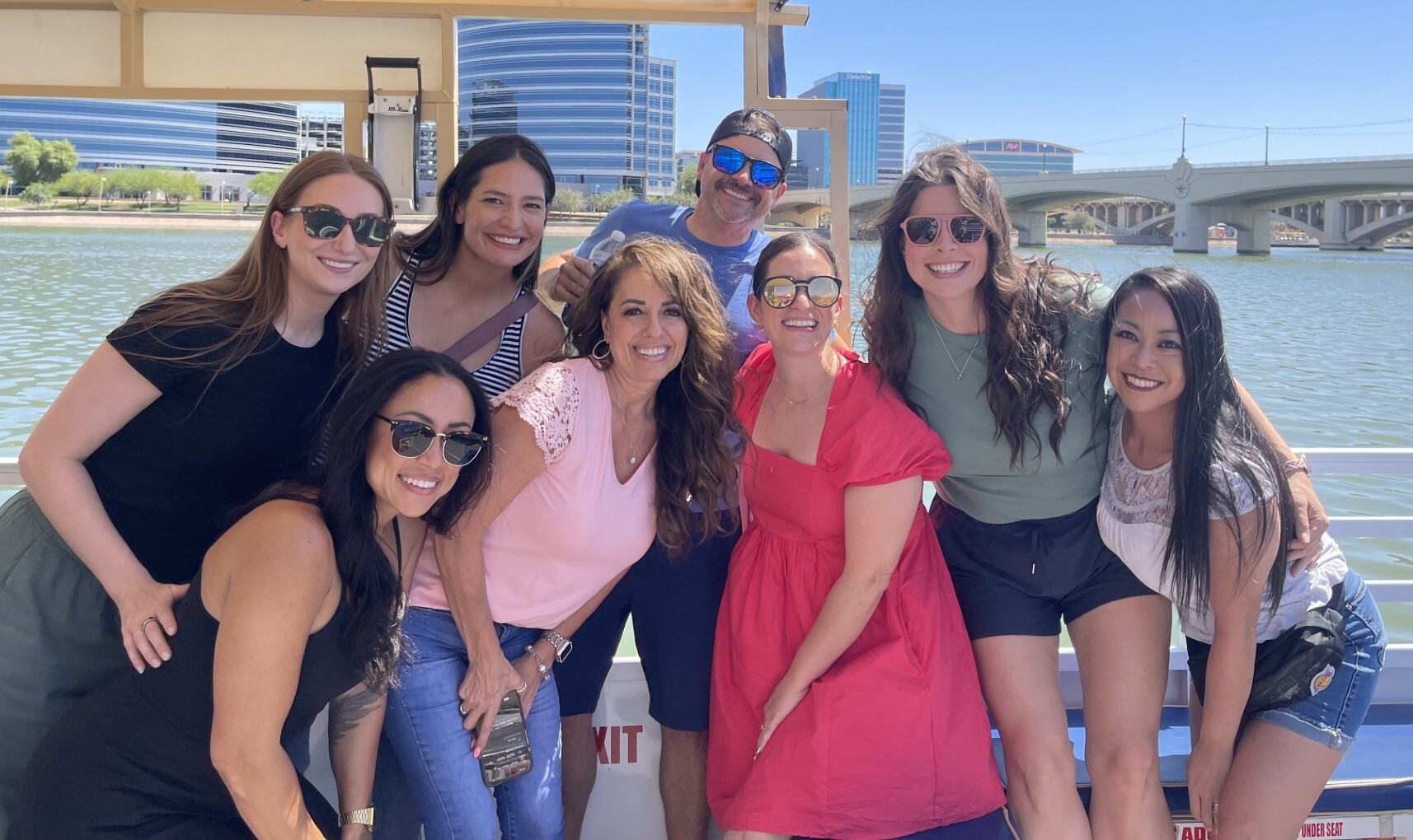 a group of people posing for a photo
