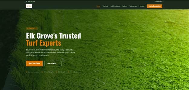Screenshot of Home Services homepage built with Airo AI Builder.