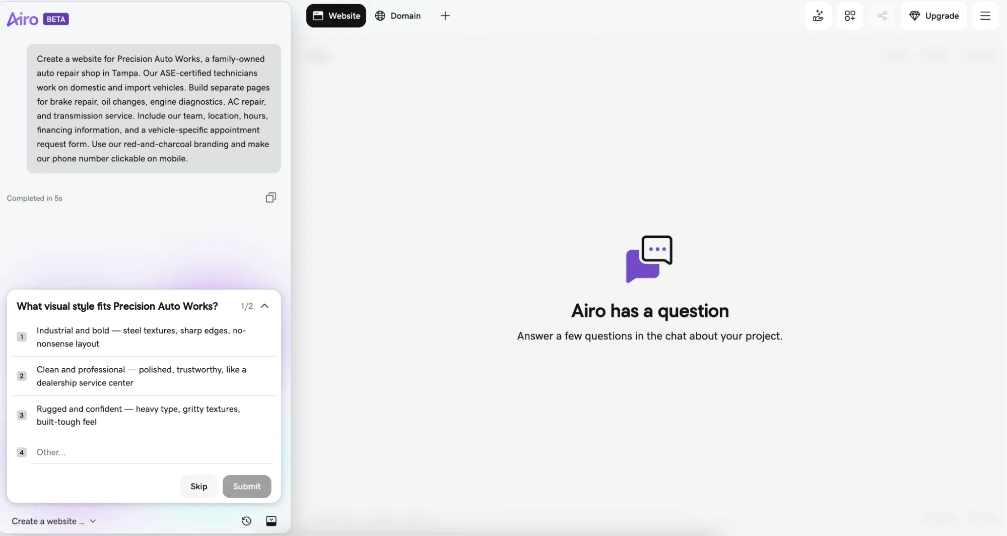 Conversation with Ai answering a few questions.