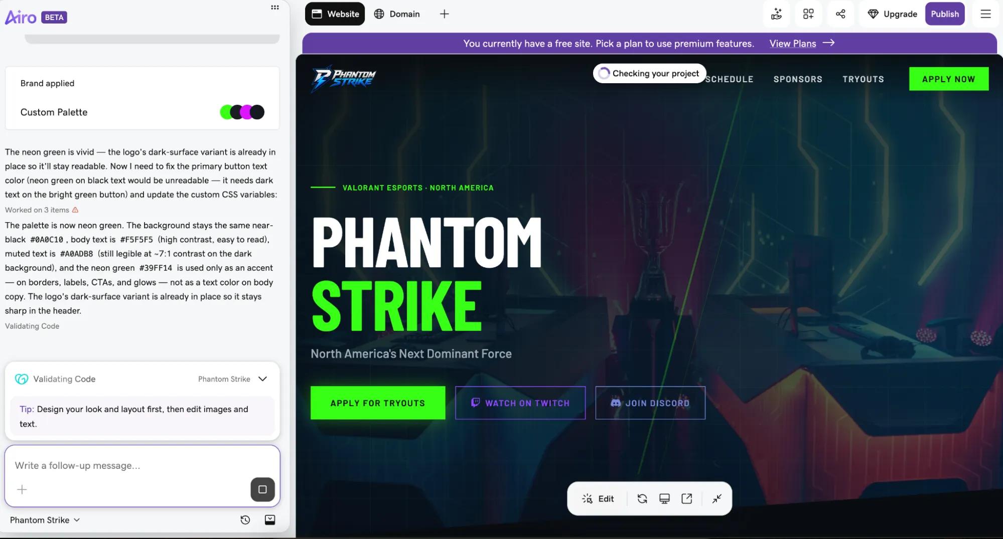 Follow up prompts for a gaming website created with AI.