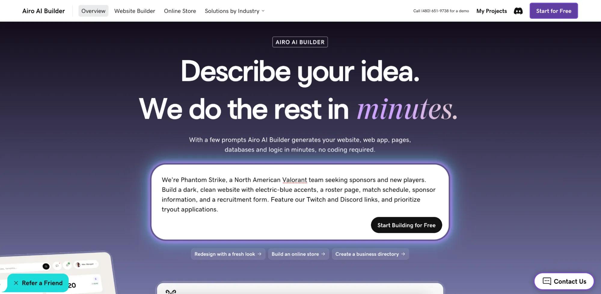 make a gaming website with AI - initial prompt
