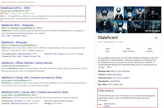 Featured Snippet Comparison