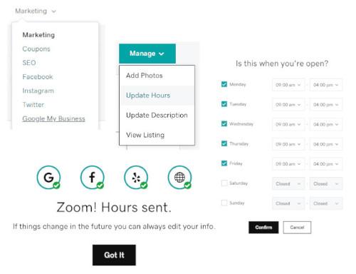 Update Hours UI Collage