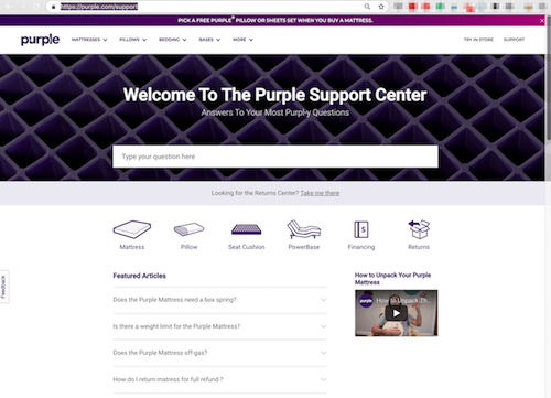 FAQ Page Purple Support Center