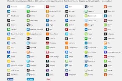 Addtoany Services List