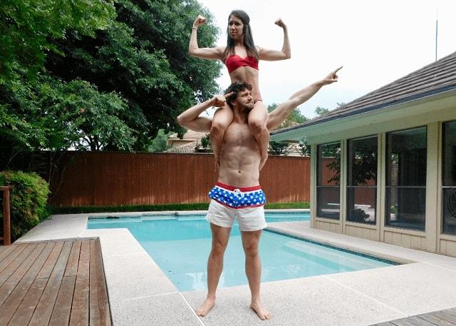Blogging For A Living Lauren McManus on Shoulders of Alex Nerney