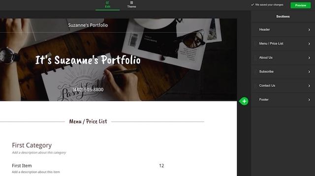 Build a Portfolio Website GoCentral Price List