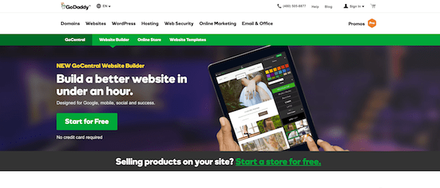 Build A Website In Under An Hour GoCentral Landing Page