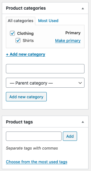 categories
