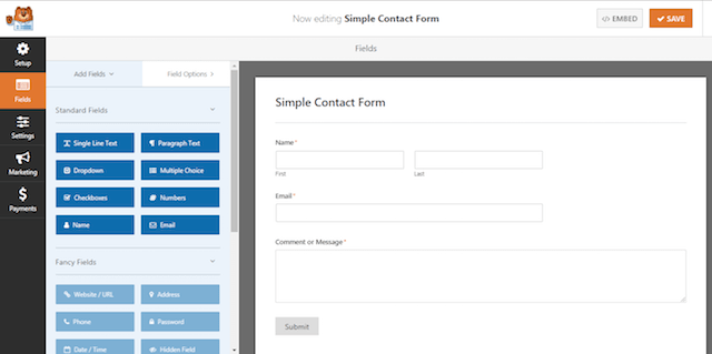 Client Feedback Form Simple Contact Form