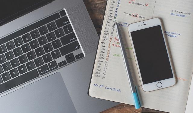 Smartphone Resting On Calendar