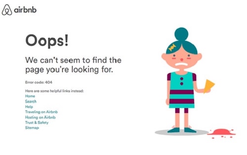 Custom 404 Page WordPress Airbnb