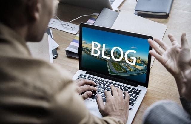 Digital Footprint Blogging On Laptop