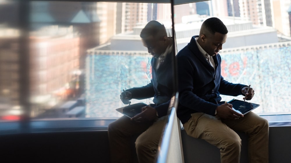Diverse Stock Photos African American Male Reflection