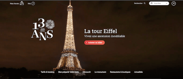 Domain Extensions Tour Eiffel Paris Website