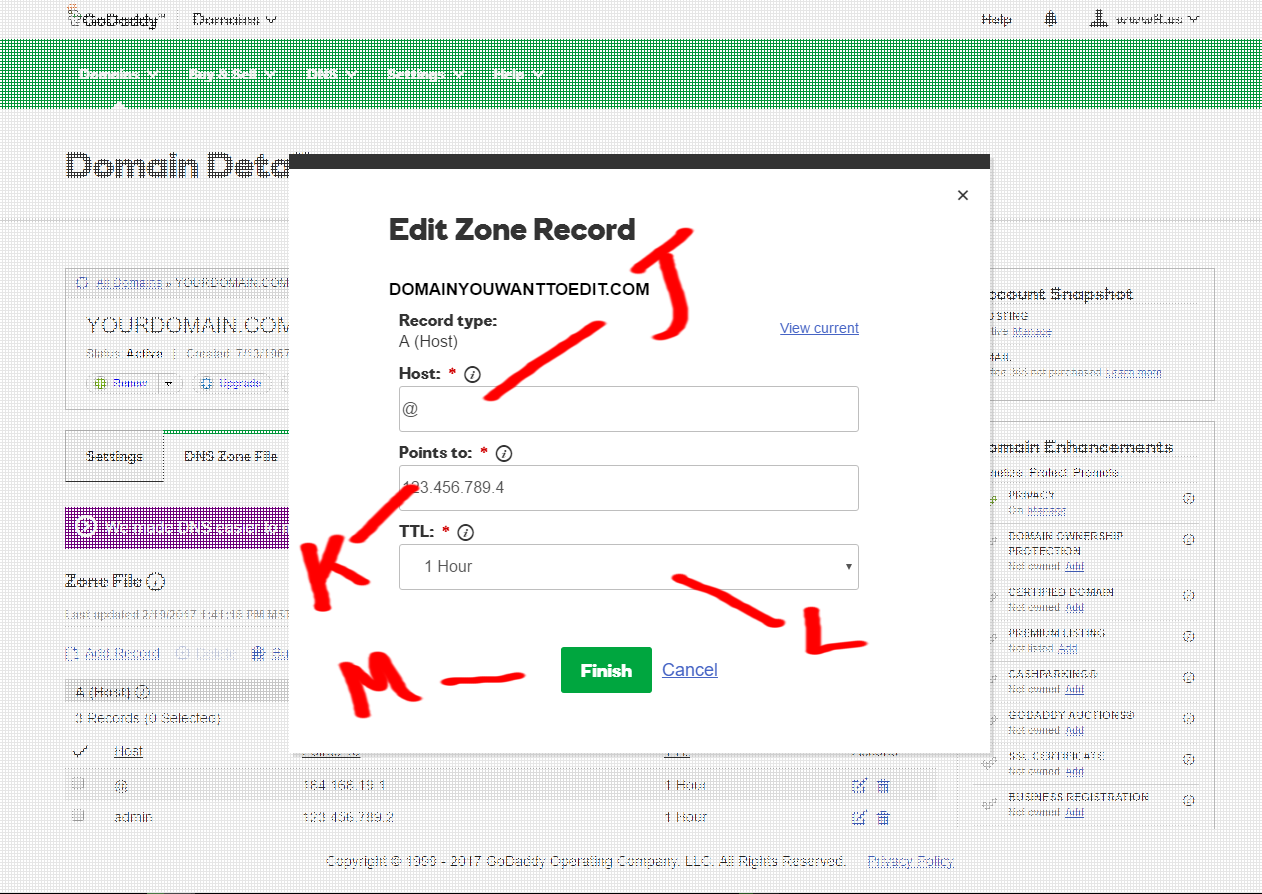Domains & DNS Edit Records