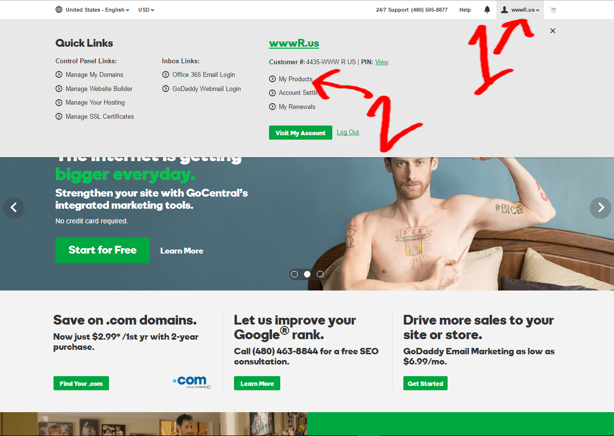 Domains & DNS My Products