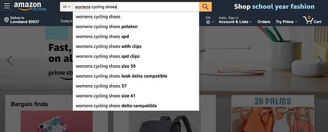 eCommerce SEO Amazon Search Example