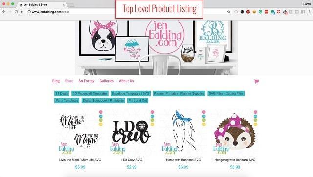 eCommerce Website Design Jen Balding