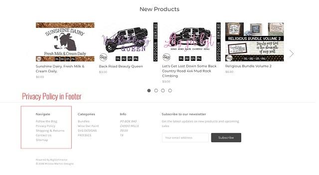 eCommerce Website Design Navigation