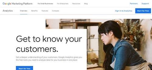 Email Analytics Google Landing Page